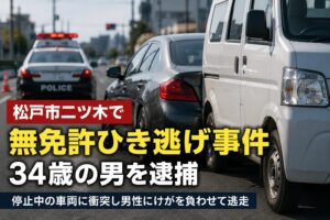 松戸市二ツ木で無免許ひき逃げ事件|タイ国籍34歳の男を逮捕【2026年5月12日】