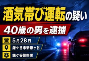鎌ケ谷市新鎌ケ谷で酒気帯び運転の疑い｜イラン国籍40歳の男を逮捕【2026年5月28日】