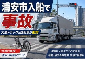 浦安市入船の交差点で大型トラックと自転車が衝突|32歳女性が死亡【2026年6月1日】