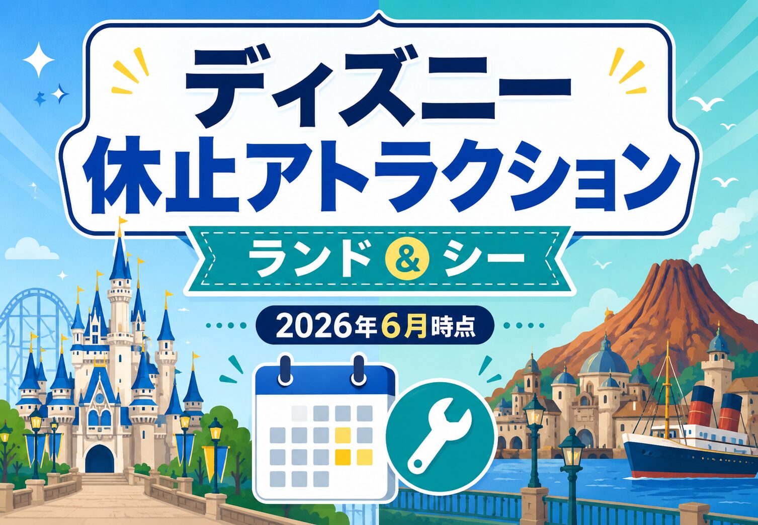 東京ディズニーランド・シーで休止中&休止予定のアトラクションまとめ【2026年6月時点】